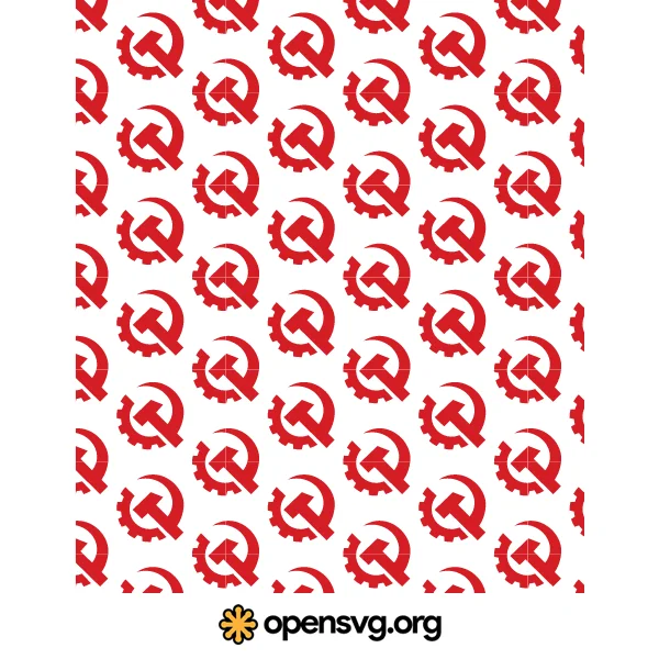 Us Communist Party Logo Symbol Seamless Pattern
