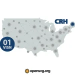 Usa Map Dotted Links 1visn Svg vector