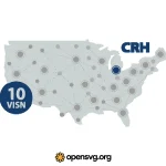 Usa Map Dotted Links 10visn Svg vector