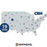 Usa Map Dotted Links 19visn Svg vector