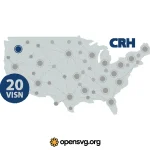 Usa Map Dotted Links 20visn Svg vector
