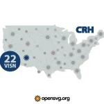 Usa Map Dotted Links 22visn Svg vector
