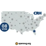 Usa Map Dotted Links 8visn Svg vector
