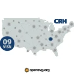 Usa Map Dotted Links 9visn Svg vector