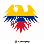 Venezuela Flag With Heraldic Eagle Icon Svg vector