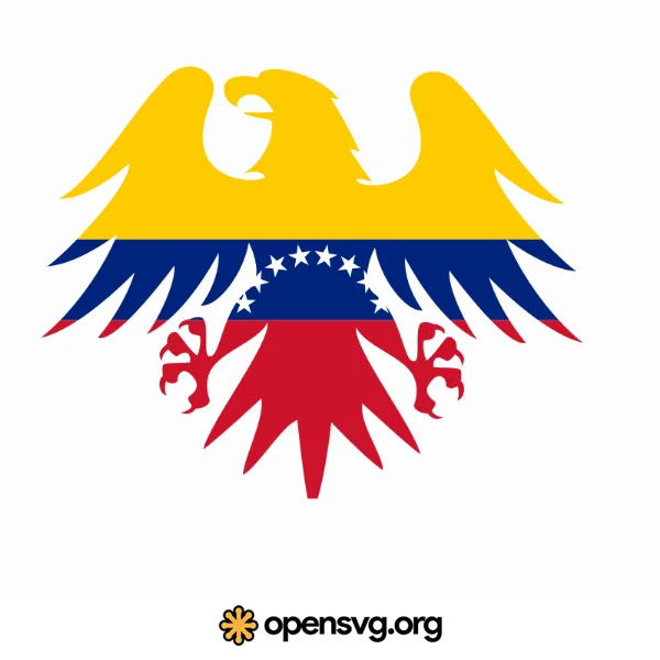 Venezuela Flag With Heraldic Eagle Icon