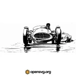Vintage Car Racing Poster Svg vector
