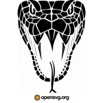 Viper Snake Silhouette, Animal Snake Head Svg vector