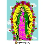 Virgin Of Guadalupe Poster Svg vector
