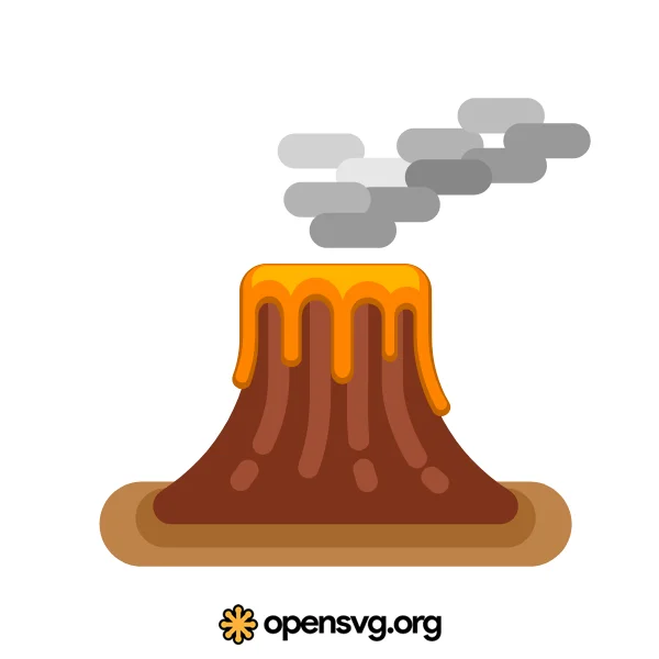 Volcano With Smoke Icon