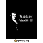 Voltaire Introduce Poster In French Svg vector