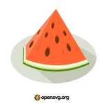 Watermelon Slice Icon Svg vector