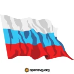 Wrinkled Russian Flag Svg vector