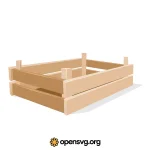 3d Wood Box Svg vector