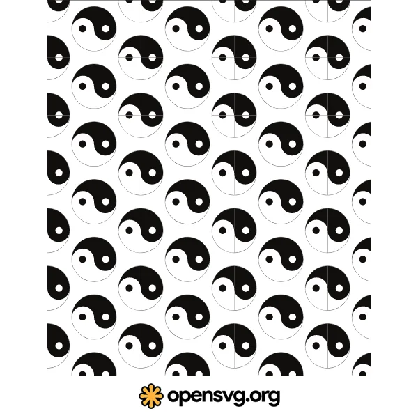 Yin Yang Seamless Pattern Background Symbol