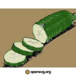 Cucumber Slice Svg vector